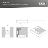 Digitus Red Ethernet Gigabit de 5 puertos, Interruptor/Conmutador negro