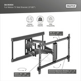 Digitus Soporte de pared para TV de movimiento completo 37" - 80" negro (mate)