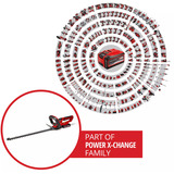 EINHELL Power X-Change cortasetos a batería GC-CH 1855/1 Li Kit, 18 Voltios rojo/Negro