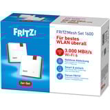 FRITZ! 20003112 Sistemas Wi-Fi Mesh (Wi-Fi en malla), Repetidor blanco/Gris, Mesh Set 20003112, Rojo, Blanco, Interno, Sistema de malla, Sistema, Doble banda (2,4 GHz / 5 GHz), Wi-Fi 6 (802.11ax)