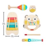 Fisher-Price HXT90 juguete musical, Juguetes musicales Conjunto de juguetes musicales, Castañuelas, Maracas, Grabadora, Pandereta, Xilófono, 2 año(s), 605 g, Multicolor