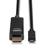 Lindy 43317 adaptador de cable de vídeo 10 m USB Tipo C HDMI tipo A (Estándar) Negro negro, 10 m, USB Tipo C, HDMI tipo A (Estándar), Macho, Macho, Derecho