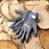 Makita Guantes de trabajo, talla M (8), resistencia al corte F/7 negro/Gris