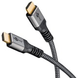 goobay Plus Cable HDMI Ultra de alta velocidad, 8K @ 60Hz gris