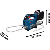 Bosch Engrasadora a batería GFP 18V-10 Professional solo, 18Volt, Pistola de engrase azul/Negro