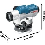 Bosch GOL 32 D Professional, Nivelador azul, IP54, 1,5 kg