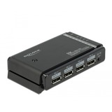 DeLOCK 87750 interruptor de video DisplayPort, Display Port Switch  negro, DisplayPort, Negro, Metal, 7680 x 4320, 1 m, 100 - 240 V