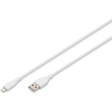 Digitus Cable de silicona USB 2.0 USB-A > Lightning, certificado MFI blanco