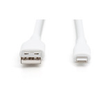Digitus Cable de silicona USB 2.0 USB-A > Lightning, certificado MFI blanco
