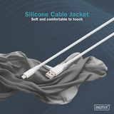 Digitus Cable de silicona USB 2.0 USB-A > Lightning, certificado MFI blanco