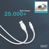 Digitus Cable de silicona USB 2.0 USB-A > Lightning, certificado MFI blanco