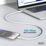 Digitus Cable de silicona USB 2.0 USB-A > Lightning, certificado MFI blanco