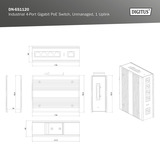 Digitus Switch industrial Gigabit PoE de 4 puertos, no gestionado, Interruptor/Conmutador 