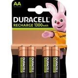 Duracell 4 LR06 1300mAh Batería recargable Níquel-metal hidruro (NiMH) Batería recargable, Níquel-metal hidruro (NiMH), 1,2 V, 4 pieza(s), 1300 mAh, Multicolor