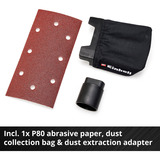 EINHELL Lijadora orbital Power X-Change TC-OS 18/187 Li-Solo, 18Volt rojo/Negro