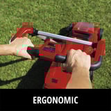 EINHELL Professional Akku-Rasenmäher RASARRO 36/42, 36Volt (2x18V), Cortacésped rojo/Negro