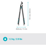 GARDENA EnergyCut Pro L Amboss, 12052-20, Tijeras de podar gris/Turquesa