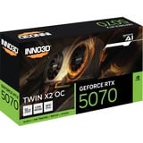 INNO3D GeForce RTX 5070 TWIN X2 OC, Tarjeta gráfica negro