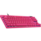 Logitech G Pro X TKL Rapid, Teclado para gaming rosa neón