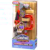 MGA Entertainment Little Tikes Creative Construction - Set de martillo y clavos, Herramientas para niños 