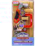 MGA Entertainment Little Tikes Creative Construction - Set de martillo y clavos, Herramientas para niños 
