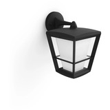 Philips White & Color Ambiance Econic Outdoor aplique de pared colgante, Luz de LED negro