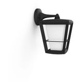 Philips White & Color Ambiance Econic Outdoor aplique de pared colgante, Luz de LED negro