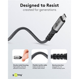 goobay 74212, Cable negro/Gris
