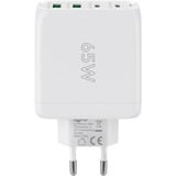 goobay Cargador rápido multipuerto USB-C, PD, GaN, 68 vatios blanco