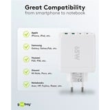 goobay Cargador rápido multipuerto USB-C, PD, GaN, 68 vatios blanco