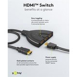 goobay Conmutador HDMI 3 a 1 (4K @ 30Hz) negro