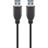 goobay TCOCUAA18U3 cable USB 3 m USB 3.2 Gen 1 (3.1 Gen 1) USB A Negro negro, 3 m, USB A, USB A, USB 3.2 Gen 1 (3.1 Gen 1), 5000 Mbit/s, Negro
