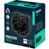ARCTIC Freezer 36-S Black, Disipador de CPU negro, Refrigerador de aire, 12 cm, 600 RPM, 3000 RPM, Negro