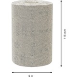Bosch Expert Rollo de malla de lija M480, Hoja de lija Rollo abrasivo, Grano medio, P100, Trabajo de acabado, Eliminación de pintura, Madera, Beige