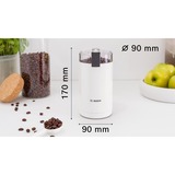 Bosch TSM6A011W molinillo de café 180 W Blanco blanco, Triturador con cuchillas, 75 g, Blanco, 180 W, 600 g, 90 mm