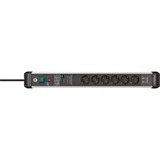 Brennenstuhl Premium-Protect-Line 1391010610, Regleta negro/Aluminio