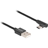 DeLOCK Cable USB 2.0, conector USB-A macho > conector USB-C macho negro