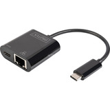 Digitus Adaptador Ethernet Gigabit USB Tipo-C negro