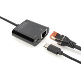 Digitus Adaptador Ethernet Gigabit USB Tipo-C negro