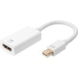 Digitus Adaptador / convertidor Mini DisplayPort a HDMI blanco
