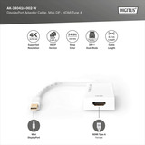 Digitus Adaptador / convertidor Mini DisplayPort a HDMI blanco