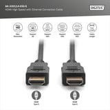 Digitus Cable de conexión HDMI de alta velocidad, con Ethernet, Full HD 1080i/p negro