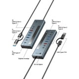 ICY BOX 61158, Hub USB antracita