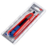 KNIPEX 9010165 BK, Cuchillo para moquetas rojo/Azul