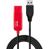 Lindy 42780 cable USB USB 2.0 8 m USB A Negro, Cable alargador negro/Rojo, 8 m, USB A, USB A, USB 2.0, Negro