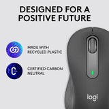 Logitech Signature M650 L, Ratón grafito, Izquierda, Óptico, Bluetooth, 4000 DPI, Grafito