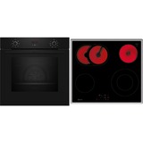 Neff B1CCC0AK3 + T16SBN1L0 sets de electrodoméstico de cocina Cerámico Horno eléctrico, Juego para horno negro/Acero fino, Cerámico, 4 zona(s), Vidrio y cerámica, Negro, Tocar, 58,3 cm