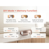 Renpho Dispositivo de masaje para ojos Eyeris 3, Aparato de masaje Oro rosa