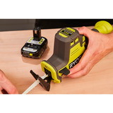 Ryobi ONE+ Sierra sable sin escobillas RRS18CBL-0, 18 Voltios, Sierra de sable verde/Negro