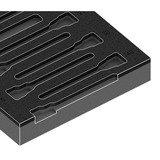 Wera 9823 Inserto de espuma para juego Zyklop B 3/8" Bitnuss 1, vacío, Depósito negro/Gris